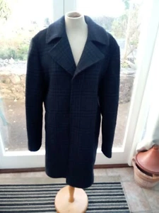 Dunkelblaue Tweed warme, schwere Jacke / Mantel - Bild 1 von 4