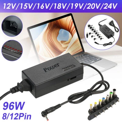 Universal Laptop Notebook Netzteil Regelbar 96W 12V-24V AC/DC Adapter 96W - Bild 1 von 4
