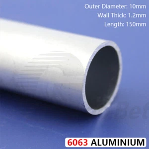 10mm x 150mm Aluminium Round Tube Metal Alu Pipe Grade 6063 AlMgSi RC Model DIY - Picture 1 of 2