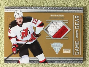 2011-12 Pacific Titanium Nick Palmieri Prime Patch camiseta de juego #d/50 NJ Devils - Imagen 1 de 2