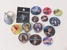 Small bundle joblot collection of doctor who themed pin badges, rollers keyring