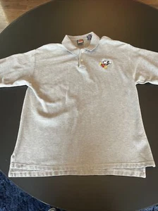 Mickey Unlimited Polo Shirt Men's Large Gray Disney Mickey Mouse Vintage USA - Picture 1 of 7
