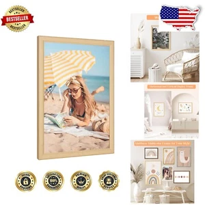 Rustic 20x25 Picture Frame - Elegant Wall Mount Wood Frame with HD Plexiglass - Picture 1 of 8