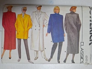 Coat Jacket Trench 20 22 24 Butterick 4044 Sewing Pattern UC FF Classic Long - Picture 1 of 9