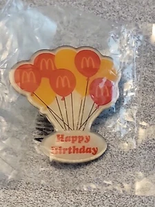 NIP 2014 McDonald’s Happy Birthday Balloon Metal Pin Lapel Uniform Crew - Picture 1 of 3