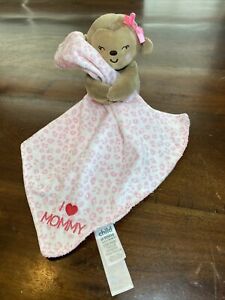 Pink Blanket Lovey Security Blanket Child of Mine by Carter's Monkey Rattle 