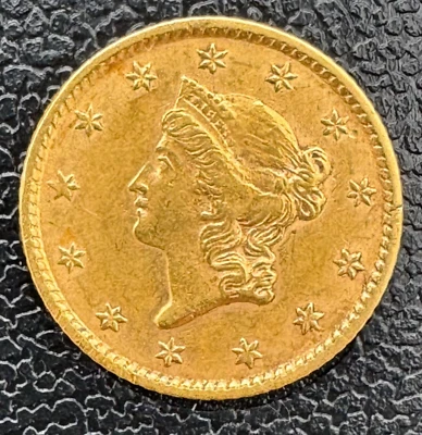 1853 P $1 Liberty Head Gold Dollar, Type 1, Nice Gold Dollar - Image 1 of 4