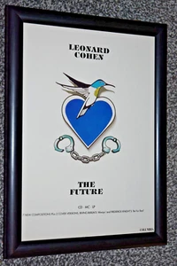 LEONARD COHEN Gerahmt A4 1992 Die Zukunft ALBUM Original KUNST Musik Poster - Bild 1 von 1