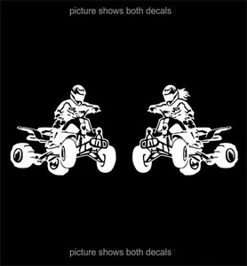 Quad Offroad Off-Road 4-Wheeler ATV Man Lady Decals Stickers 6.5" Trail Riding - Picture 1 of 1