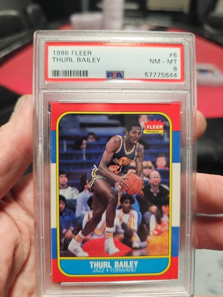  1986 Fleer # 6 Thurl Bailey PSA 8 🔥 - Image 1 of 2