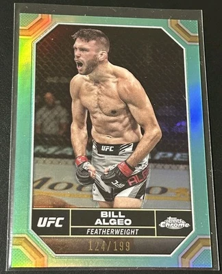 2024 Topps Chrome UFC #27 Bill Algeo Aqua Refractor /199 - Image 1 of 2