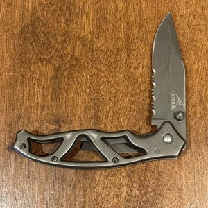 Gerber Gear Paraframe 3" Folding Pocket Knife Clip Serrated Engraved 2-28-04 - Picture 1 of 4