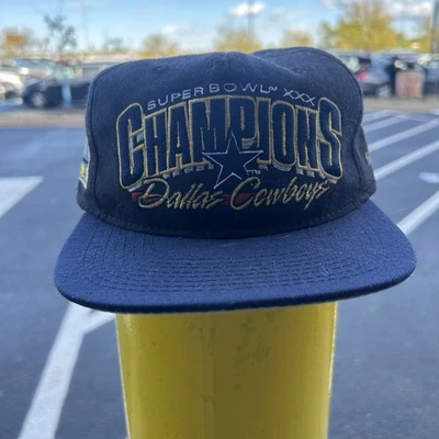 Dallas Cowboys Auténtico Sombrero Snapback Vintage Campeones del Super Bowl XXX 1995-1996 Foto 1 de 4