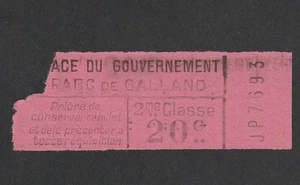 VINTAGE SOCIÉTÉ DES TRAMWAYS ALGÉRIENS PLACE DU GOUVERNEMENT ALGIERS TRAM TICKET - Foto 1 di 2