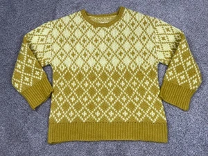 Maeve Sweater Womens Medium Anthropologie Chunky Knit Diamond Preppy Academia - Picture 1 of 7