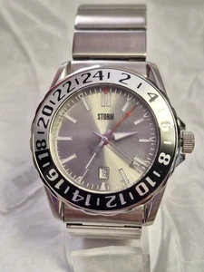 Storm Dreizeiger Datum Silber Edelstahl Herrenuhr M5-1613 - Bild 1 von 7