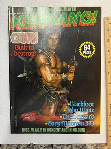 Vintage 1984 Kerrang Magazine - Conan Cover - Foto 1 di 2