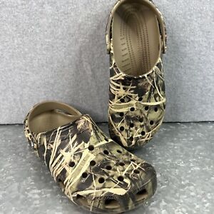CROCS Classic Mens 13 Real Tree Edge Camo Camouflage Rubber Clogs Sandal Green