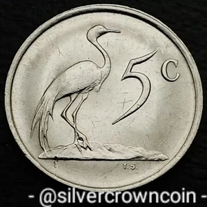 Africa South 5 Cents 1987. KM#84. Five Pence coin. Blue Crane. Bird. - Picture 1 of 7