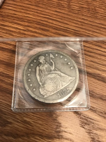 Seated Liberty Silver Dollar 1872 Cover