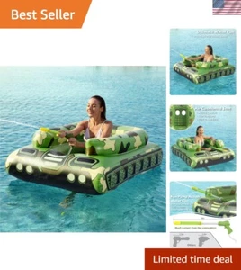 Comfortable Inflatable Tank Pool Float with Water Gun - Perfect for Pool Parties - Picture 1 of 10