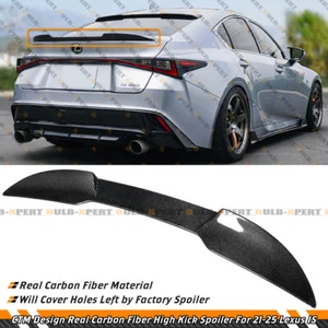 For 21-2025 Lexus IS300 IS350 IS500 CTM Carbon Fiber Highkick Trunk Spoiler Wing - Picture 1 of 9