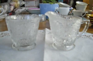 Vintage Indiana Glass Sugar Bowl and Creamer ~ Set of 2 ~ - Picture 1 of 8