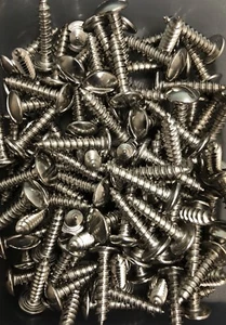 #8 X 3/4 Slotted Truss Head Tapping Screw Wood Screw Stainless Fastener (100) - Picture 1 of 1