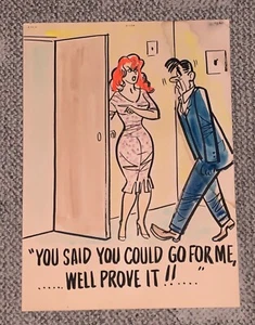 HERREN HUMOR ORIGINAL COMIC KUNST EIN PANEL KNEBEL GROSS FERTIG FARBE GEHEN SIE FÜR MICH - Bild 1 von 4