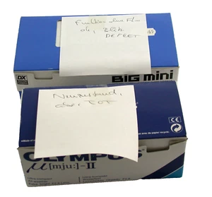 Olympus Mju-II + Konica Big Mini BM-201 Both Boxed Original Packaging FAULTY FAULTY - Picture 1 of 11