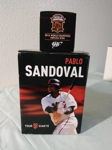 PABLO SANDOVAL SAN FRANCISCO GIANTS BOBBLEHEAD 2010 SGA/2012 replica ring!! Cover