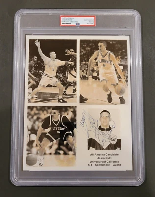 JASON KIDD Signed COLLEGE 8x10 Photo-UNIVERSITY of CALIFORNIA-PSA Slabbed - Image 1 of 4