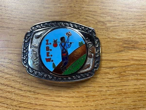 Vintage IBEW Traveller Belt Buckle - Picture 1 of 3