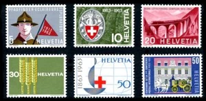 Switzerland: 1963 Commemorative Set (422-427) MNH - Picture 1 of 1