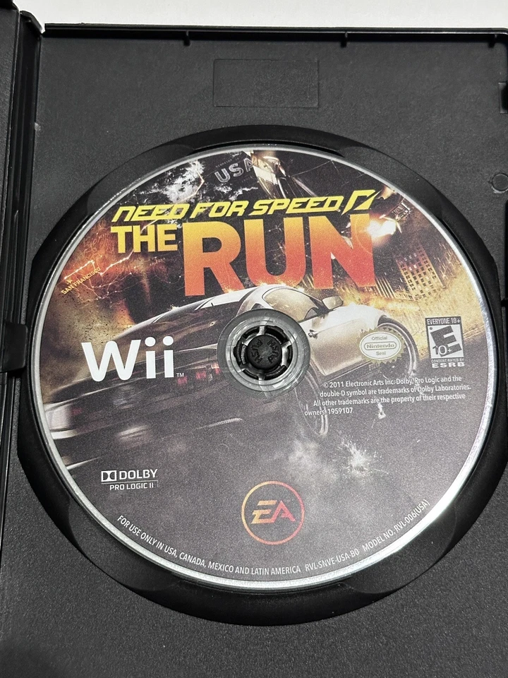Need for Speed: The Run (Nintendo Wii, 2011) Disc Only Tested - Image 1 of 1
