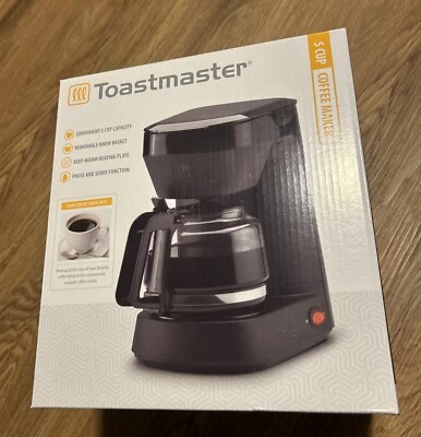 Toastmaster Black 5 Cup Coffee Maker New Pause & Serve New Never Used - Image 1 of 2