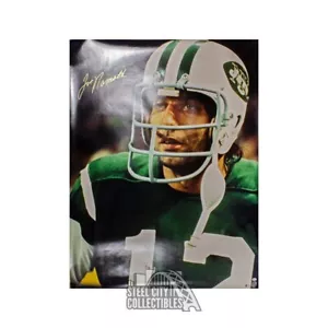 Joe Namath Autographed New York Jets 30x39 Poster - PSA/DNA COA - Picture 1 of 1