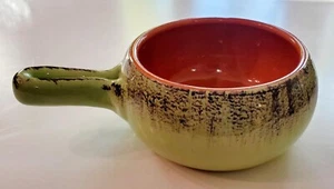 De Silva Terre D'Umbria Terrakotta Keramik Italien Suppenschüssel mit Henkel Schale grün - Bild 1 von 4