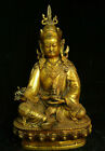 Ancient Buddhism Temple Bronze gilt Guru Padmasambhava Rinpoche Buddha Statue