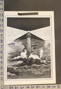 1913 NAUTICAL BOAT VALSPAR VARNISH VALENTINE NEW YORK LIGHTHOUSE SHIP AD WM96 - Picture 1 of 1