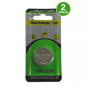 New Energy CR2330 3V Child Safe Micro Lithium Coin Cell 0% Mercury (2 Pack) - Picture 1 of 1