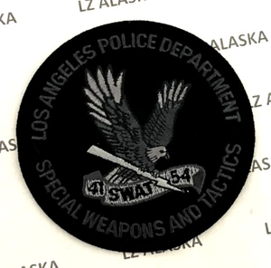 LOS ANGELES CALIFORNIA SWAT POLICE DUNKELGRAU & SCHWARZ PATCH (PD11) VERALTET - Bild 1 von 3