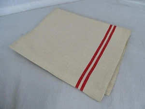 Antique French Linen Dish Towel Tabs Monogram CC - 36.6" X 22.44"Farmhouse Style - Picture 1 of 10