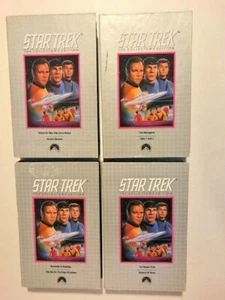 Star Trek The Next Generation 4 VHS Tapes Collectors Edition Preowned - Picture 1 of 2