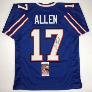 Autographed/Signed Josh Allen Buffalo Blue Football Jersey JSA COA - Picture 1 of 4