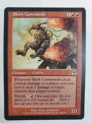 MTG Magic The Gathering Card Skirk CommandoCreatureGoblin Red Onslaught 2002 - Image 1 of 2