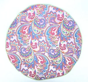 Lord R Colton Masterworks Pocket Round Vesuvio Pink Paisley Silk $75 Retail New - Picture 1 of 2