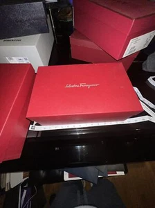 Authentic Salvatore Ferragamo Maroon Empty Shoe Gift Storage Box 8.5”x13.75”x5” - Picture 1 of 13