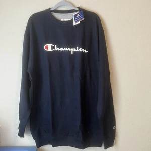 Champion Hombre Auténtica Ropa Atlética Azul Marino Sudadera con Capucha Talla XLT Sudadera - Imagen 1 de 10