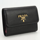 PRADA 1MH025 Saffiano Multicolor Tri-fold Wallet Three-fold with coin purs